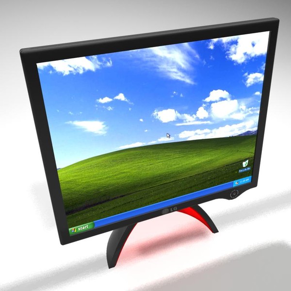 asus lcd monitor 3d max - Computer 3d model Red by PROmax_
