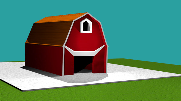 barn cartoon obj - Toon Barn by uniquedesign71