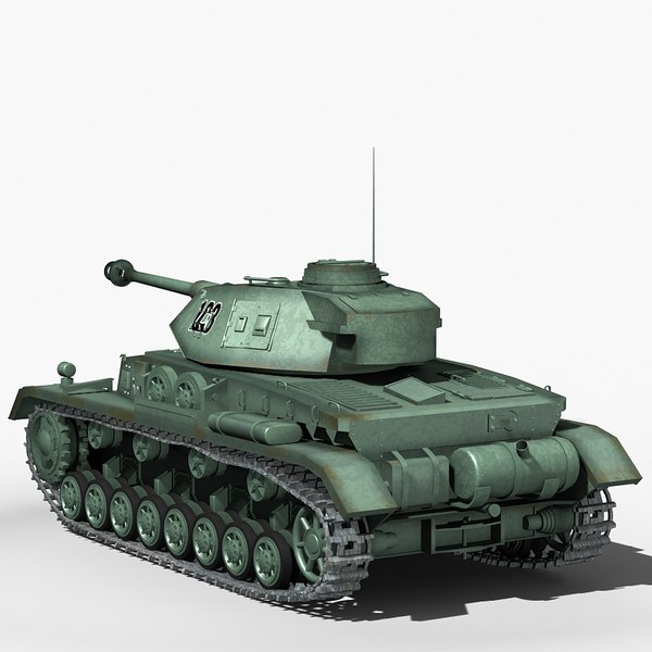 panzer tank 3d 3ds - Panzer IV tank feldgrau by Sandu_Bublic