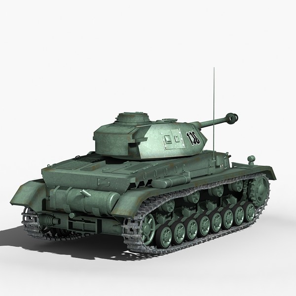 panzer tank 3d 3ds - Panzer IV tank feldgrau by Sandu_Bublic