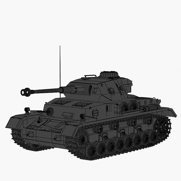 panzer tank 3d 3ds - Panzer IV tank feldgrau by Sandu_Bublic