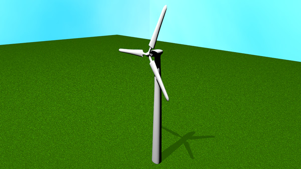 animate scenery green 3d model - Windmill by uniquedesign71