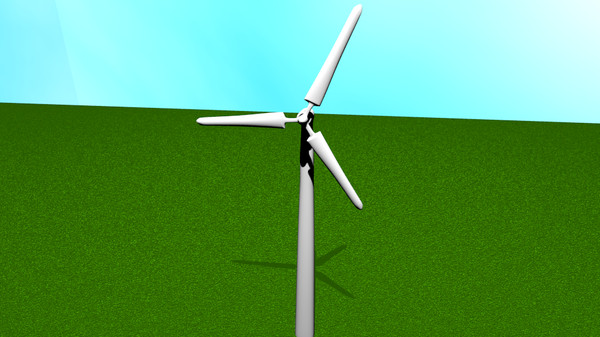 animate scenery green 3d model - Windmill by uniquedesign71