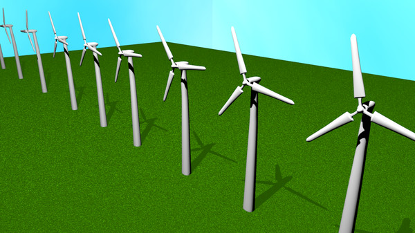 animate scenery green 3d model - Windmill by uniquedesign71