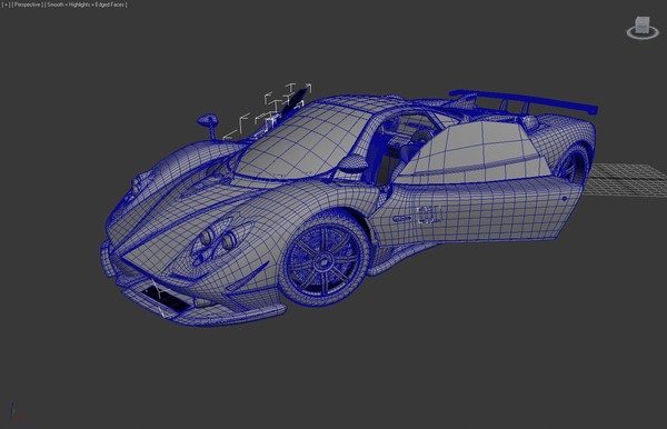 3d pagani zonda tricolore model - Pagani Zonda Tricolore by cg.laboratory