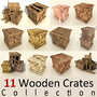 3d model wooden crates wood