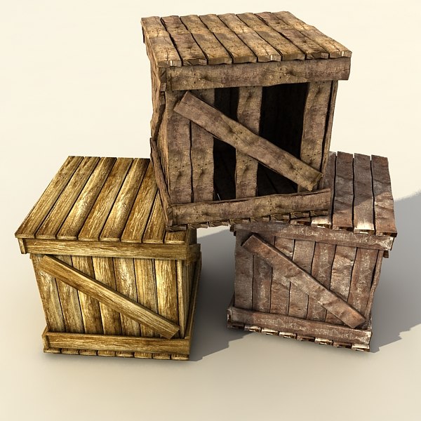 3d model wooden crates wood - wooden crates collection (2) by Litarvan