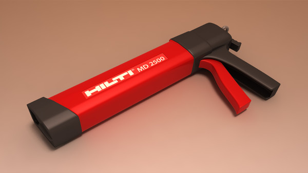 3d model extrusion pistol gun hilti - Hilti MD 2500 - extrusion pistol by emkei