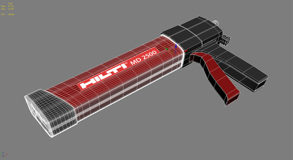 3d model extrusion pistol gun hilti - Hilti MD 2500 - extrusion pistol by emkei