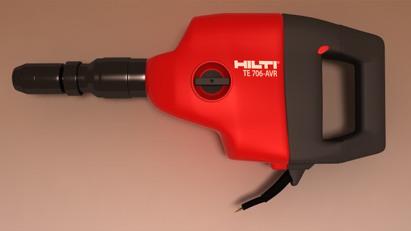 3d model chipping hammer hilti te - Hilti TE 706 - Chipping hammer by emkei