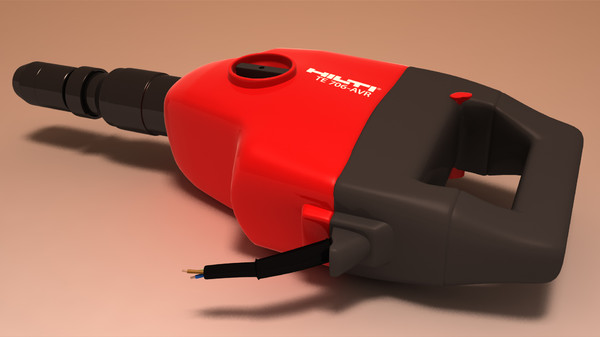3d model chipping hammer hilti te - Hilti TE 706 - Chipping hammer by emkei