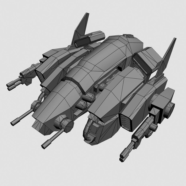 space ship 3d model - space_ship_boss_2.rar by Angryfly