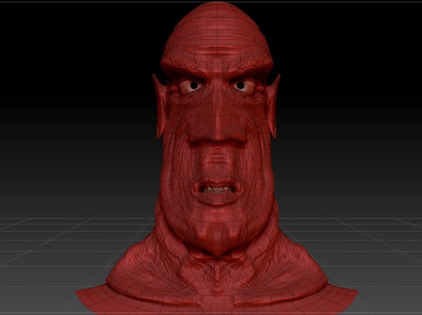 sculpting stylized caricature 3ds - Cartoon Human Head by KeremGogus