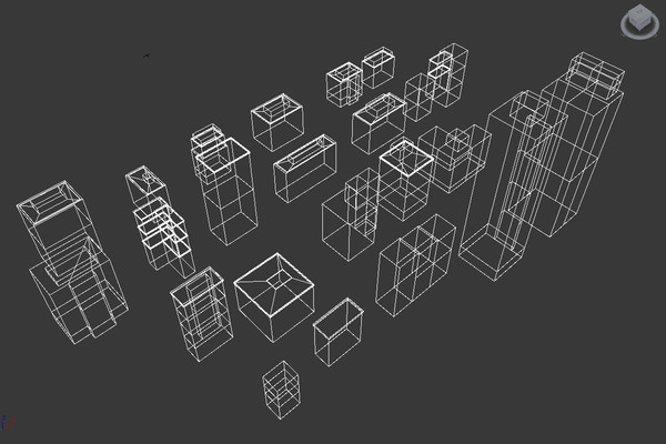 obj buildings nyc - Buildings low poly NYC by game assets