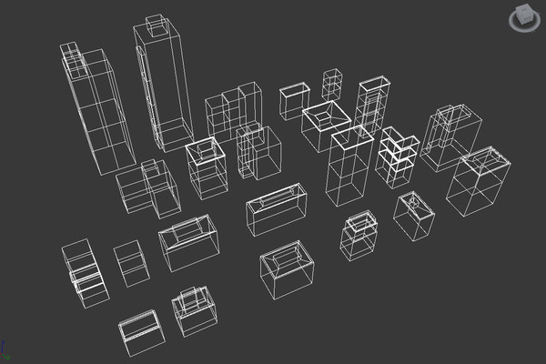 obj buildings nyc - Buildings low poly NYC by game assets