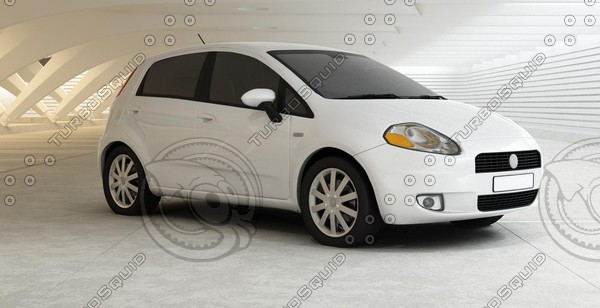 fiat punto car 3d model - Fiat Punto... by Krummenauer