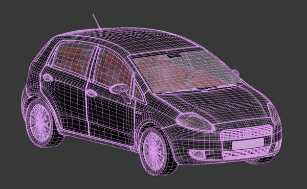fiat punto car 3d model - Fiat Punto... by Krummenauer