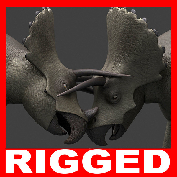 maya triceratops rigged - Triceratops (Rigged) by twopixels