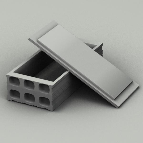 3d brick wooden box model - Wooden Brick Box by Sirren