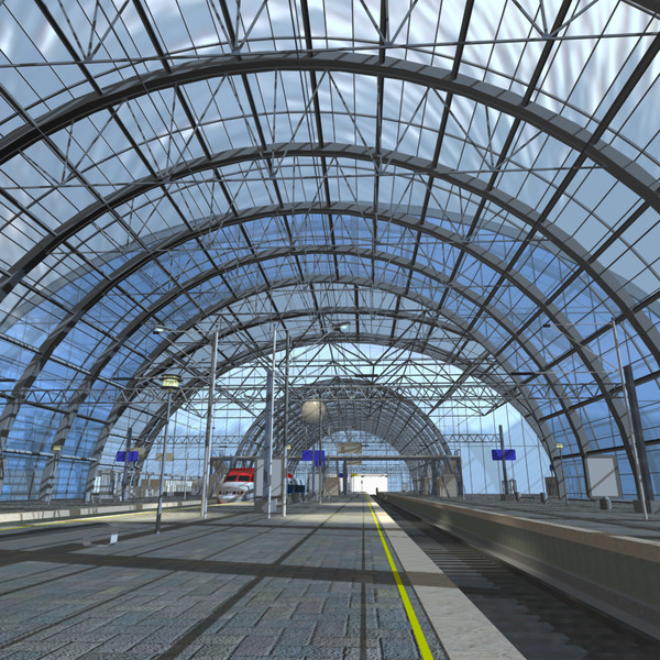train station 3d model - Train Station by Imagework