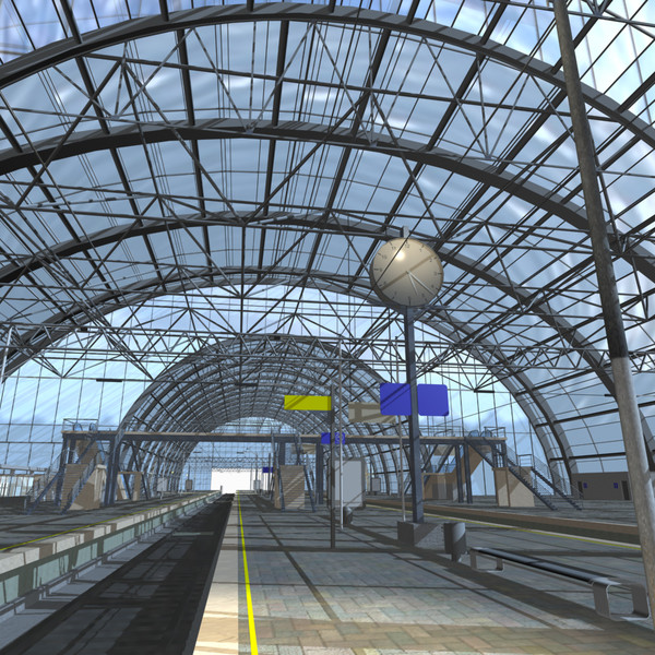 train station 3d model - Train Station by Imagework