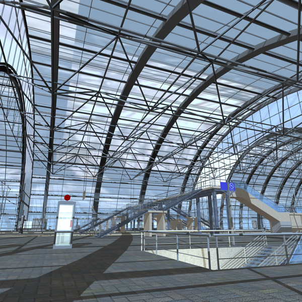 train station 3d model - Train Station by Imagework