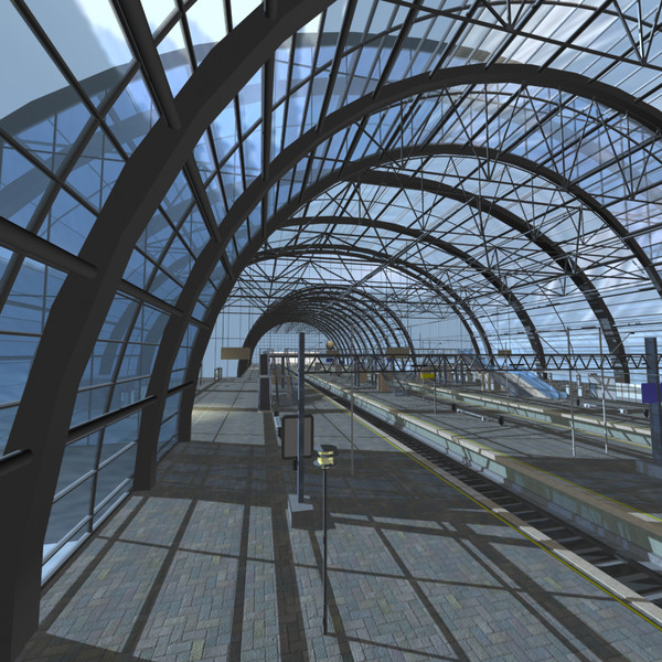train station 3d model - Train Station by Imagework