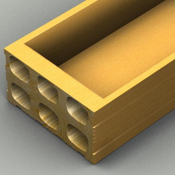 3d brick wooden box model - Wooden Brick Box by Sirren