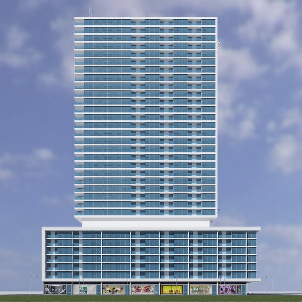 3ds max new skyscraper - day - New Skyscraper 1 - Day by fuuuuuu