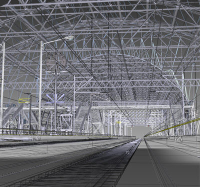 train station 3d model - Train Station by Imagework