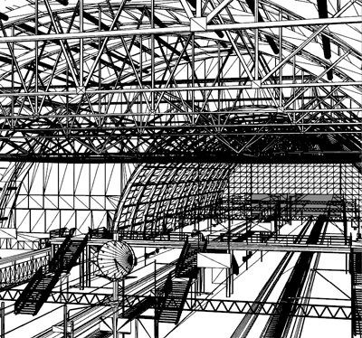 train station 3d model - Train Station by Imagework
