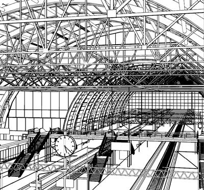 train station 3d model - Train Station by Imagework