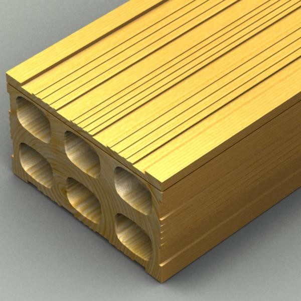 3d brick wooden box model - Wooden Brick Box by Sirren