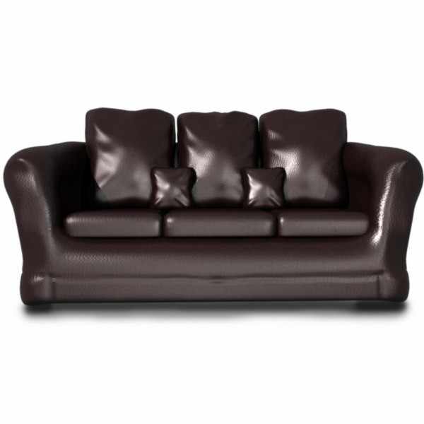 leather sofa 3d max - Leather Sofa by Interu2x