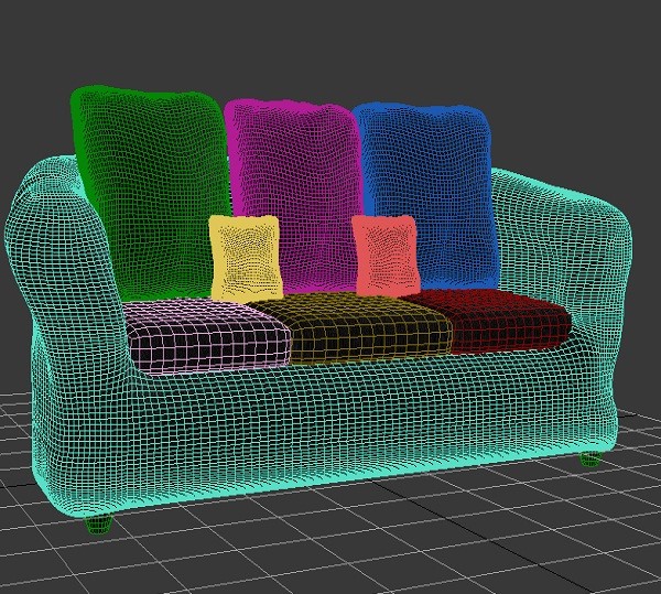 leather sofa 3d max - Leather Sofa by Interu2x
