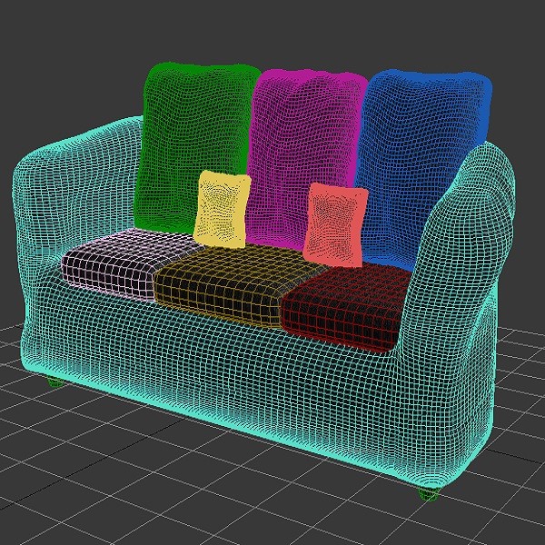 leather sofa 3d max - Leather Sofa by Interu2x