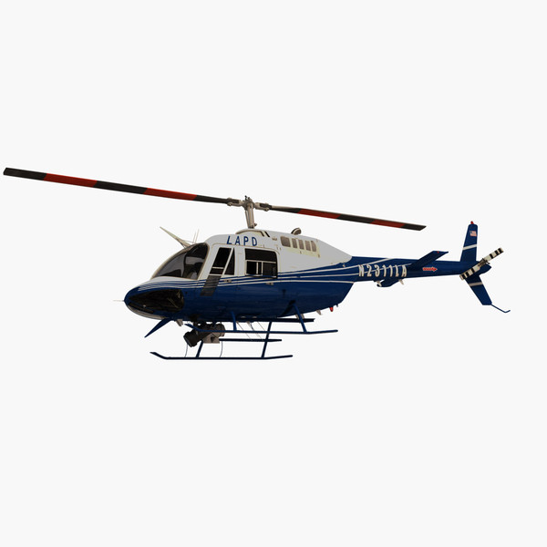 3d bell helicopter police - Bell Jetranger 206 Police Helicopter... by dynamo3D