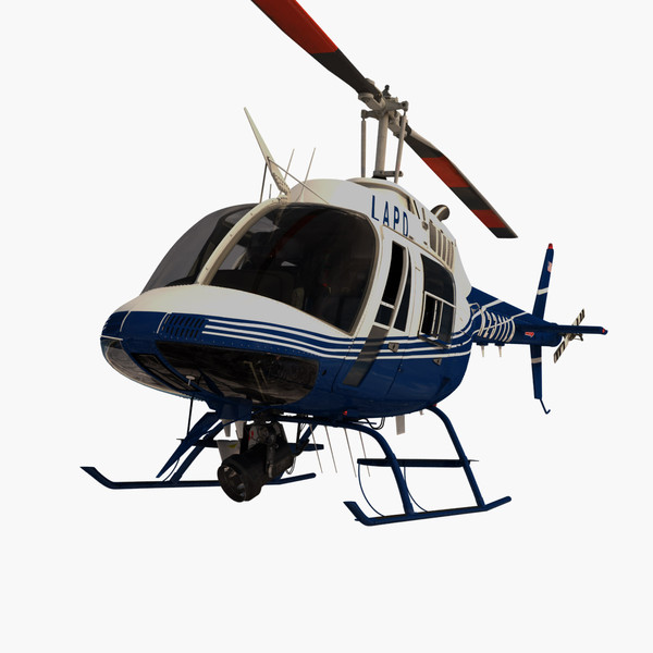 3d bell helicopter police - Bell Jetranger 206 Police Helicopter... by dynamo3D
