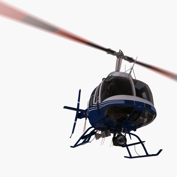 3d bell helicopter police - Bell Jetranger 206 Police Helicopter... by dynamo3D