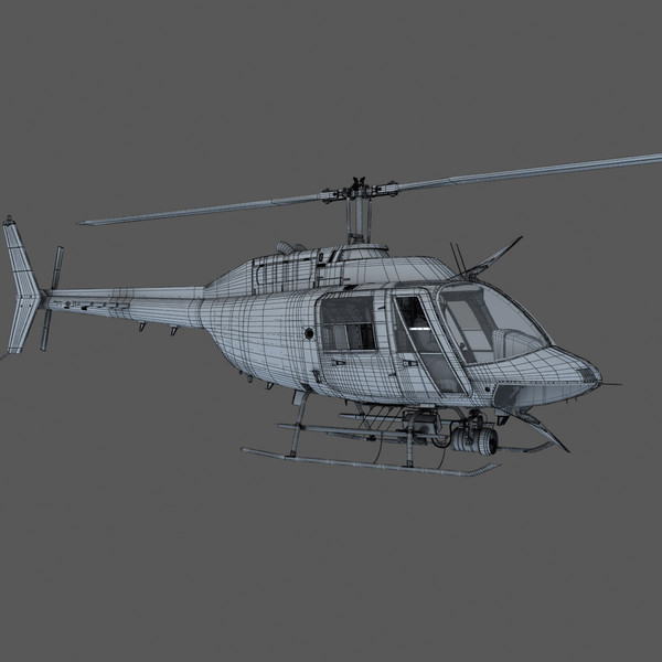 3d bell helicopter police - Bell Jetranger 206 Police Helicopter... by dynamo3D