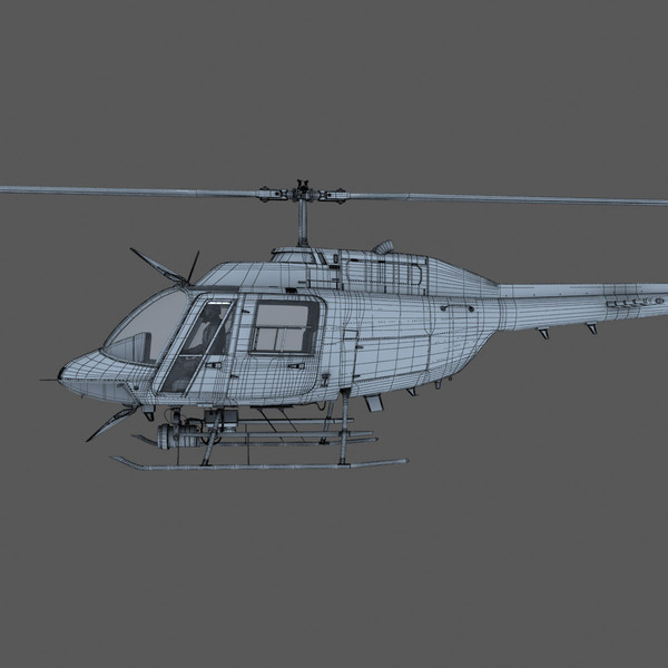 3d bell helicopter police - Bell Jetranger 206 Police Helicopter... by dynamo3D