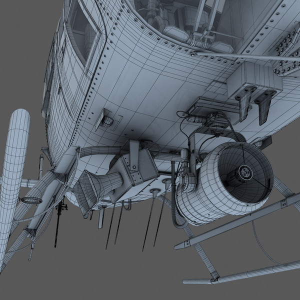 3d bell helicopter police - Bell Jetranger 206 Police Helicopter... by dynamo3D