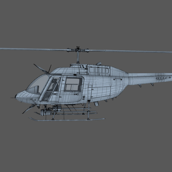 3d bell helicopter police - Bell Jetranger 206 Police Helicopter... by dynamo3D