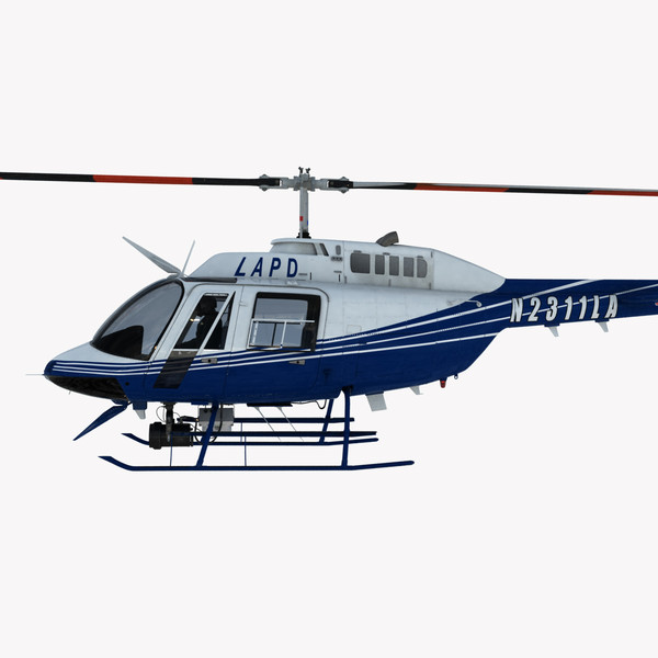 3d bell helicopter police - Bell Jetranger 206 Police Helicopter... by dynamo3D
