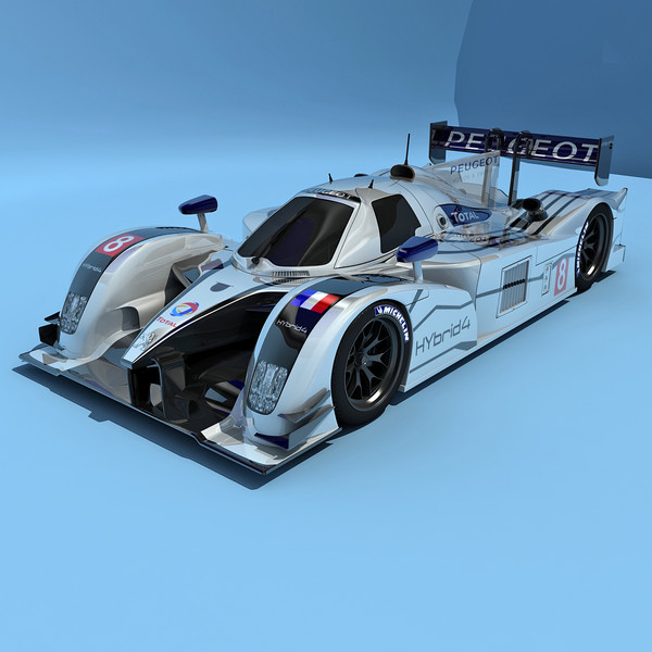 3d peugeot 908 hybrid4 racecar - Peugeot 908 HYbrid4 Racecar by Gandoza