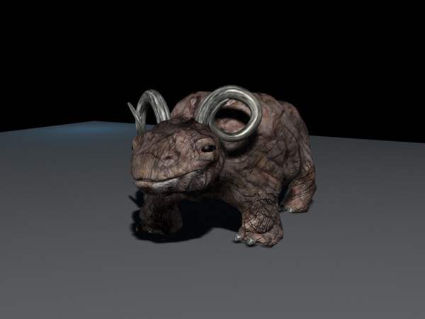3d horned beast model - Horned Beast by regevgamliel