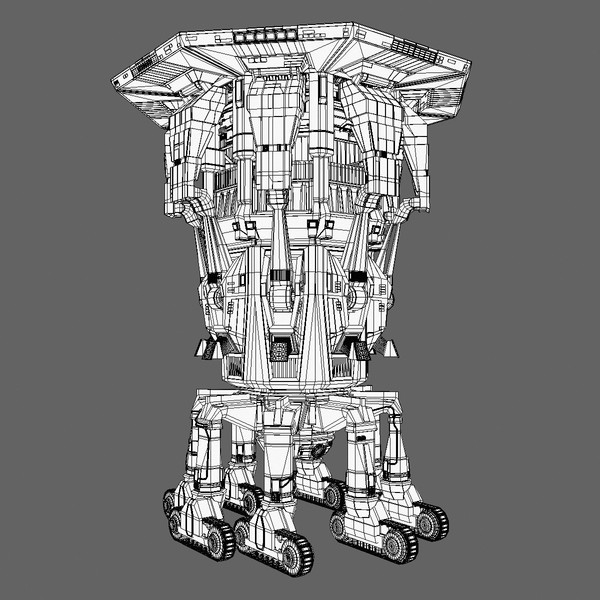 3d model of mobile landing robot character - Landing Robo LR-12 by Tschirner