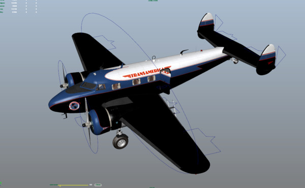 lockheed electra 12a 3d model - Lockheed Electra 12A... by damaggio