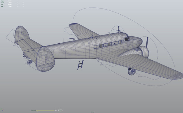 lockheed electra 12a 3d model - Lockheed Electra 12A... by damaggio