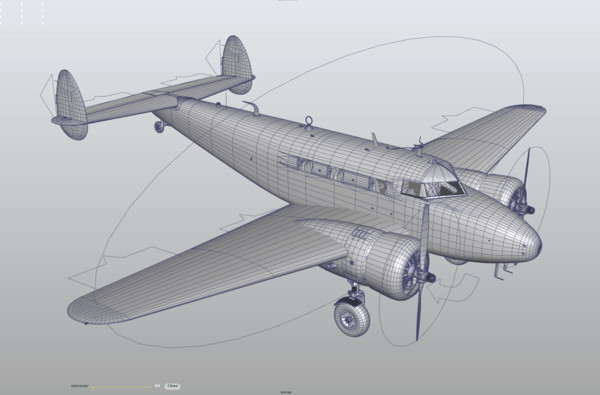 lockheed electra 12a 3d model - Lockheed Electra 12A... by damaggio